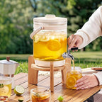 3L Electric Kettle & Beverage Dispenser with Infuser, Spigot - All-in-One Health Pot for Iced Tea/Coffee, Temperature Control, Glass Pitcher - Home & Office Use