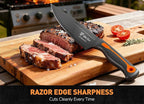 Knife Block Set -15 PCS Dishwasher Safe Kitchen Knife Set, High Carbon Stainless Steel, Razor-Sharp knives set with sharpener, Non-Slip Handles, Elegant Box for Her Him Women Men, Black,