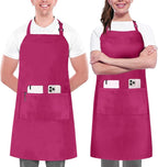 Utopia Kitchen 2 Pack Bib Apron, Adjustable with 2 Pockets, Water and Oil Resistant, Cooking Kitchen Chef Apron for Women Men