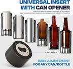 Frost Buddy Universal Can Cooler - Fits all - Stainless Steel Can Cooler for 12 oz & 16 oz Regular or Slim Cans & Bottles - Stainless Steel (Gumdrop)