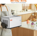 VEVOR Fried Ice Cream Machine, 12.6" x 8.5" 120W Stir-Fried Ice Cream Roll Maker with Compressor and 2 Scrapers, for Making Dessert Rolls, Frozen Yogurt