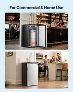 VEVOR Beer Kegerator, Single Tap Commercial Draft Beer Dispenser for D system, Refrigerator With Shelves, Hold 1 Sixth Keg, 2.5lbs CO2 Tank, 92L