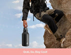POWCAN 64 oz Insulated Water Bottle with 2-in-1 Straw and Spout Lid, Keep Cold 24H, Leak-Proof, BPA-Free, Double Wall Stainless Steel Water Bottle for Sports, Gym, Travel, and School (Cotton Candy)