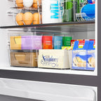 Stackable 6 Pack Snack Organizer for Pantry Shelf,Clear Pantry Organizers and Storage Bins for Fridge,Office,Cupboard,Plastic Pantry Snack Organizer For Breast Milk,Tea Bag,Food Storage Containers