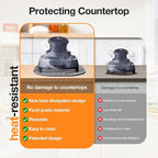 Air Fryer Trivets Silicone Mat for Ninja Crispi-Ninja Crispi accessories for Portable Glass Air Fryer Cooking System Holder, Multipurpose Hot Pads Compatible Hot Dishes,Pot,Bowl,Teapot,Hot Pot Holder