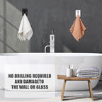 Boao 4 Pcs Self Adhesive Towel Hook Holder Grabber Stainless Steel Kitchen Dish Towel Hook Wall Mount Non Drilling Hangers Rack Hand Tea Holders for Bathroom Accesories Kitchen Gadgets(Black, White)