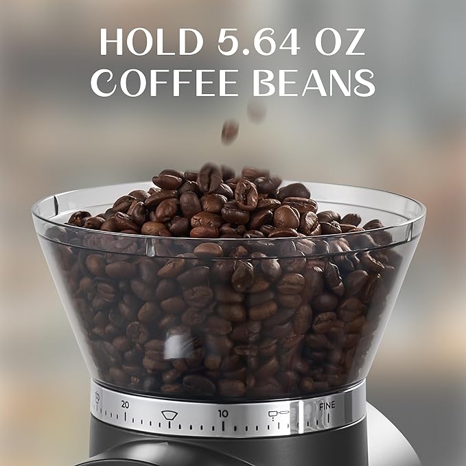 AYCHIRO Conical Burr Coffee Grinder, Coffee Beans Grinder with 30 Grinding Settings, Automatic Burr Mill Grinder for Home Use, Touchscreen, 2-12 Cups