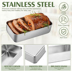 10 Pack Stainless Steel Loaf Pan Set 9 x 5 Inch Bread Baking Pans Banana Loaf Tins For Baking Cake Meatloaf Brownies Sourdough Lasagnas Dishwasher Safe