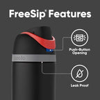 Owala Star Wars FreeSip Insulated Stainless Steel Water Bottle with Straw for Sports and Travel, BPA-Free, 24-Ounce, Darth Vader