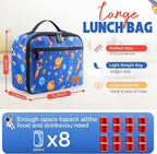 Lunch Box Kids, Lunch Bags for Women Men, Insulated Cooler Reusable Cute Lunch Containers for Boy & Girls, Adults Leak Proof Large Lunch Tote Bags for School, Work, Travel, Picnic Outdoor and Beach