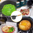 Cast Iron Pot, Egg Frying Pan Butter Warme Iron Oil Heating Pot with Wooden Handle for Kitchens Cooking, 4.3x10.8 Inch