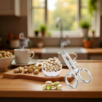 Silver Nuts Pistachio Sheller Opener Kitchen Tools Stainless Steel Nutcracker Multi-Function Walnut Pine Sheller Opener Nut Crackers Specialty Tools and Gadgets