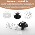 Coffee Replacement Brew Basket Spring Loaded Stopper Kits For Decker Hamilton Coffee Maker Parts and Mr. Coffee Black, Compatible with Majority 4-12 Cup Drip Coffee Makers - 990117900 990237500