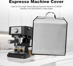 Dust Cover for Plus Espresso Machine BES500BSS Stainless Steel Dust Covers for De'Longhi Stilosa Manual Espresso Machine EC260BK Heavy Duty Waterproof Protective Cover Case (Silver)