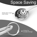 5pcs Measuring Spoon Set, Heavy Duty Stainless Steel Measuring Cups for Cooking Baking, Tablespoon Teaspoon for Dry or Liquid Ingredients, Fits in Spice Jar, 1/4 1/2 1 tsp, 1/2 1 tbsp