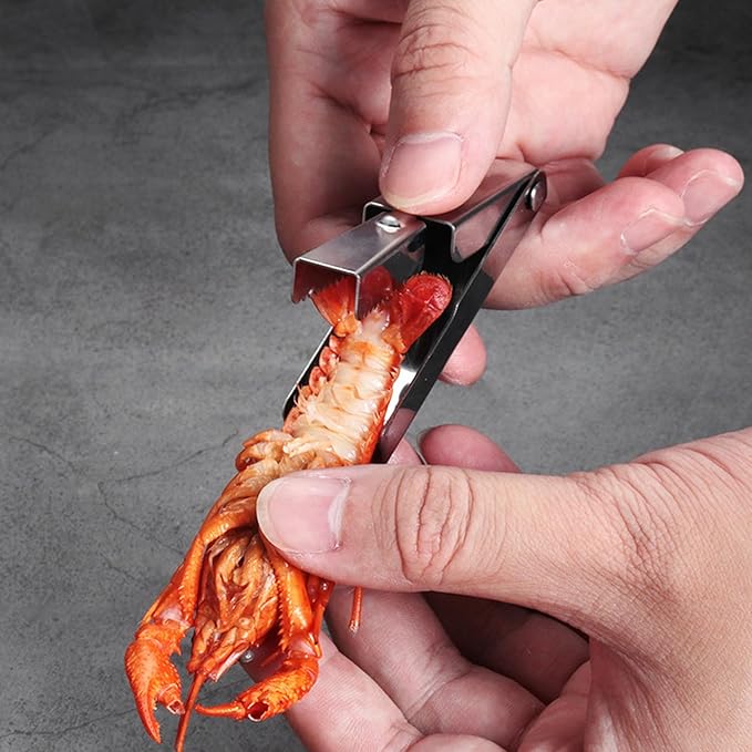 Crawfish Peeler Tool, Portable Stainless Steel Crawfish Tail Remover Tool, Crawfish Accessories for Easy Shelling, Fast Sheller Tool for Clean Hands, Best Kitchen Gadget for Seafood Lovers (5)