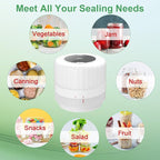 VP06+ Mason Jar Vacuum Sealer, Electric Vacuum Sealer for Jars with Wide and Regular Mouth Mason Lids, Cordless Handheld Jar Vaccum Sealer for Food Storage, Ideal Present for Mom, Wife, White
