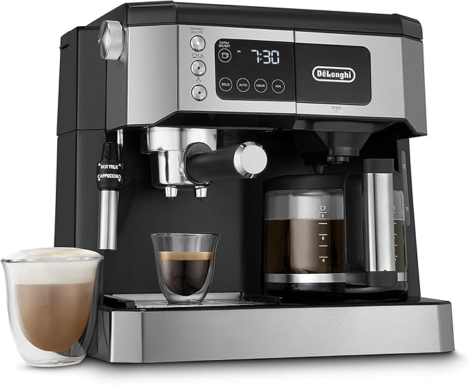 De'Longhi All-in-One Combination Coffee Maker & Espresso Machine + Advanced Adjustable Milk Frother & Universal Espresso Machine Cleaner for Frother/Steam Wand