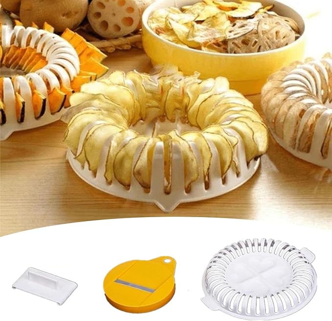 Potato Chip Tray Maker Set, Microwave Potato Chip Maker Tray Set, Homemade DIY Potato Chip Maker Tray Set, Gadgets Kitchen Cooking Accessories Tools (1)