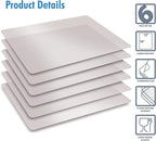 Better Kitchen Products Extra Thick Flexible Frosted Clear Plastic Cutting Mats, 12" x 18", Set of 6