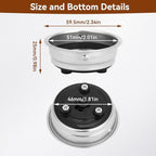 1 Cup 51mm Coffee Filter Basket, Stainless Steel Pressurized Mesh Coffee Filters Bottomless Portafilter Coffee Machines Accessories for Semi-Automatic Coffee Machine Series (1 Cup)