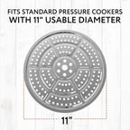 IMPRESA Stainless Steel Canning Rack - Stackable Design & Pressure Canner Rack - Universal Fit & Pressure Canning Accessories - 11 Inch, Pack of 2
