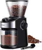 SHARDOR Burr Coffee Grinder Electric with 32 Grinding Sizes 3.0,Coffee Bean Grinder with 40 Seconds Adjustable Electronic Timer, Coffee Grinders for Home Use with Chamber Cleaning Button,Black