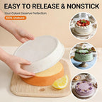SJ 6 Inch Silicone Round Cake Pan with Metal Reinforced Frame 1Pack, Nonstick Silicone Cake Mold for Baking Suitable for Making Layers, Cheese & Chocolate Cakes