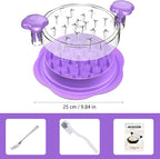 SURETIVIAN Chicken Shredder Large Chicken Breast Shredder Tool Twist with Brush&Fork, Visible Meat Shredder Machine, Anti-Slip Strip, Ergonomic Handle, BPA Free, Suitable for Pork Beef Chicken(Purple)