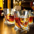 KITNATS Old Fashioned Whiskey Glasses 10 OZ Rocks Glasses Set of 6, Gift Box - Barware For Bourbon, Scotch, Rum glasses, for Men Women