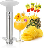 Pineapple Corer, [Upgraded, Reinforced, Thicker Blade] Newness Premium Pineapple Corer Remover, Stainless Steel Pineapple Core Tool for Home & Kitchen with Sharp Blade for Diced Fruit Ring (Clear)