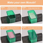 2PCS Green Musubi Maker press mold,Non-stick,BPA-Free sushi mold,Make Hawaiian Musubi at Home or Hawaii Restaurants