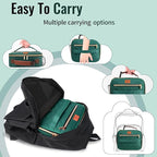 Genteen Lunch Box for Kids, Boys - Insulated Small LunchBox Reusable, Zip Closure & Buckle Handle, Portable Cooler for Work, School, Travel (Lake Green)