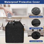 Cover for BLACK+DECKER and KitchenAid 7-8 Cup Food Processor, Heavy Duty Waterproof Dustproof Food Processor Protective Case Cover, Accessories for BLACK+DECKER Food Processors (Black)