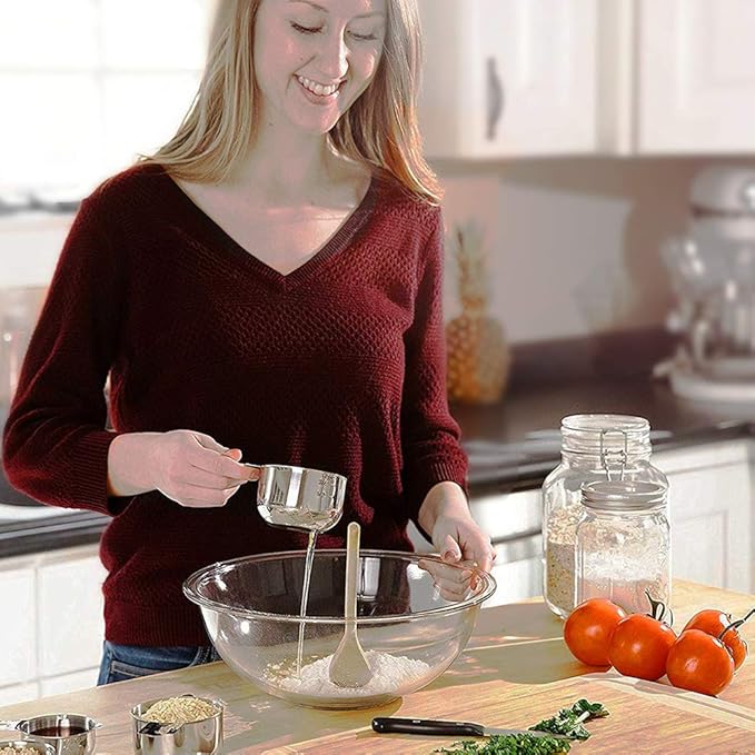 DOTINGHUX 8 Pcs Stainless Steel Measuring Cups Set, Kitchen Measuring Cup for Cooking and Baking