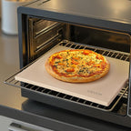 VEVOR Pizza Stone, 20 x 14 x 0.6 in Rectangular Cordierite Pizza Stone, 1450℉ Heat-Resistant Cook Stone, Extra Large Baking-Stone with Metal Peel, Scraper, for Kitchen Bake Oven, BBQ Grill