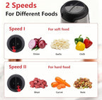 Liebe&Lecker Food Processor, Meat Grinder with 2 Bowls 8 Cup and 8 Cup, Food Chopper Electric Vegetable Chopper with 4 Large Sharp Blades for Fruits, Meat, Vegetables, Baby Food, Nuts, 2 Speed.