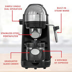 Brentwood GA-135BK Espresso and Cappuccino Maker, 4 Servings, Black
