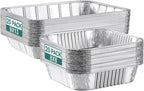 NEEBAKE 40 Pack Disposable Aluminum Pans Combo Set - 20 Large 9x13 Aluminum Foil Pans Half Size & 20 Small 8x8 Tin Foil Baking Pans, Tin Trays Containers for Meal Prep, Food Cooking, Roasting, Heating
