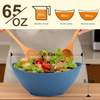 Homienly 60oz Wheat Straw Bowls Set of 6 Salad Bowls Large Popcorn Bowl Unbreakable Serving Bowls Microwave & Dishwasher Safe Bowl Set Centerpiece Bowls for Kitchen, Party, Decor, Camping (Multi)