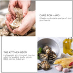 2pcs Oyster Shucking Tool and Holder Set, Silicone Hand Protective Clips, Kitchen Gadget for Safe Oyster Opening, Gray and Red, Seafood Specialty Tool for Home and Outdoor Use