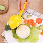 2PCs Yellow Rice Paddle Sushi Mold - Non-Stick Sushi Making Kitchen Gadget for Home & Restaurant