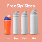 Owala Kids FreeSip Insulated Stainless Steel Water Bottle with Straw for Sports, Travel, and School BPA-Free Sports Water Bottle, 16 oz, Blue Citrus