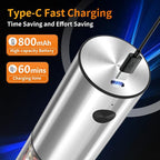 2Pack Electric Salt and Pepper Grinder Set USB Rechargeable with Warm LED Light, Adjustable Coarseness Lidaop Large Capacity Automatic Salt Pepper Mill Shakers for Kitchen, Sliver Set