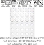 OCPO KITCHEN Stone Silicone Mold for Baking Mousse Cake, Candy, Pastry, Chocolate, Cupcake, Jelly, Cookie, Pudding, Cake Decoration Mold, 3D Stone Shape (15-Cavity)