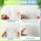 8 Pcs Storage Organizer Bins Wall Mounted Organizer Basket Plastic Cabinet Door Bins Stackable Hanging Baskets for Organizing for Wall Refrigerator Kitchen Bathroom Pantry(3.35'',White)