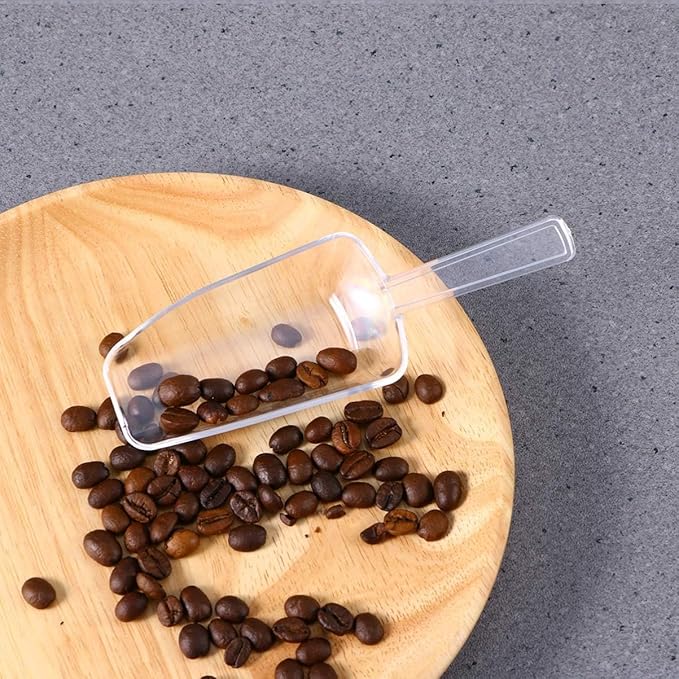 4.5 Inch Clear Plastic Multi-Purpose Scoops, Ice Scoop for Weddings, Candy, Dessert Buffet, Protein Powders, Specialty Tools and Gadgets