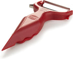 Börner Vegetable Peeler (6-in-1) • Garnishing Peeler with Grater • Multifunctional Peeler for Fruits & Vegetables • Fruit Peeler, Universal Peeler, Potato Peeler • Color: Red
