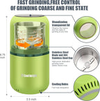 COOL KNIGHT Herb Grinder [large capacity/fast/Electric ]-Spice Herb Coffee Grinder with Pollen Catcher/- 7.5" (Green)
