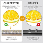 Premium Kitchen Lemon and Parmesan Cheese Zester-Versatile Spiralizer for Fruits, Vegetables, Garlic, and Citrus Finest Food Shredder and Peeler - Essential Zesting Tool for Culinary Enthusiasts